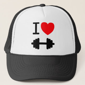I Love Weightlifting Hat