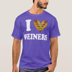 I Love Weiners Hotdogs Frankfurter Wiener Frank Sa T-Shirt
