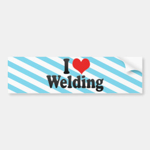 I Love Welding Bumper Sticker