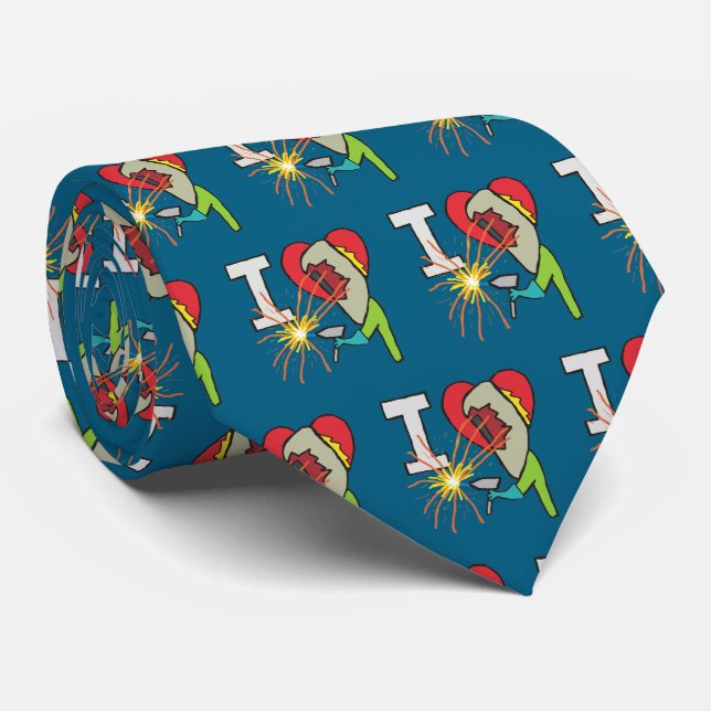 I Love Welding Tie (Rolled)