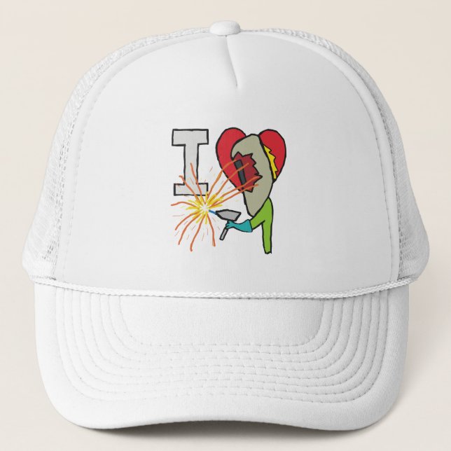 I Love Welding Trucker Hat (Front)