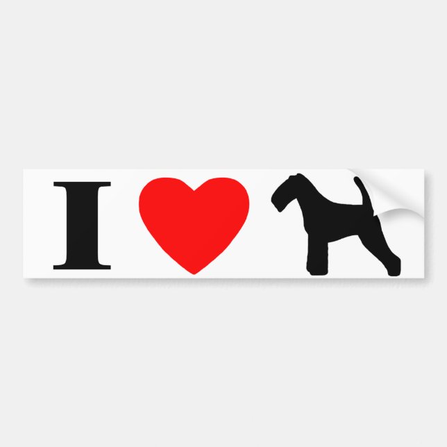 I Love Welsh Terriers Bumper Sticker (Front)