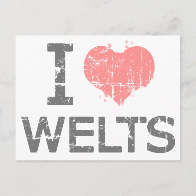 I Love Welts Postcard (Front)