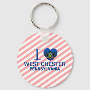 I Love West Chester, PA Key Ring
