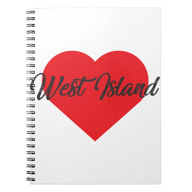 I Love West Island - Cocos Islands Notebook (Front)
