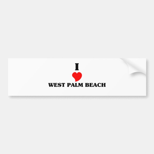 I love West Palm Beach Bumper Sticker (Front)
