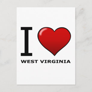 I LOVE WEST VIRGINIA POSTCARD