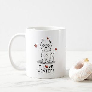 I Love Westies - West Highland White Terriers Coffee Mug