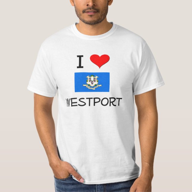 I Love Westport Connecticut T-Shirt (Front)