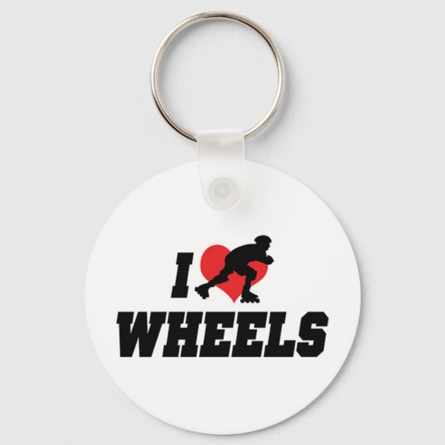 I Love Wheels Keychain (Front)