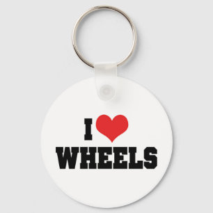 I Love Wheels Keychain