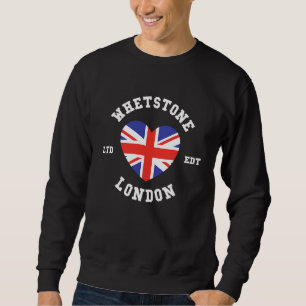 I Love WHETSTONE London Heart Flag Badge Sweatshirt