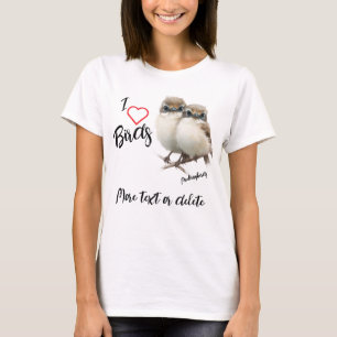 I Love Whimsical Mockingbird Babies T-Shirt