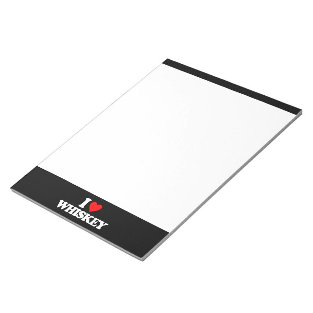 I LOVE WHISKEY NOTEPAD (Angled)