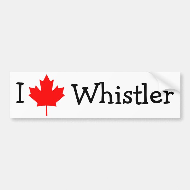I Love Whistler Bumper Sticker (Front)
