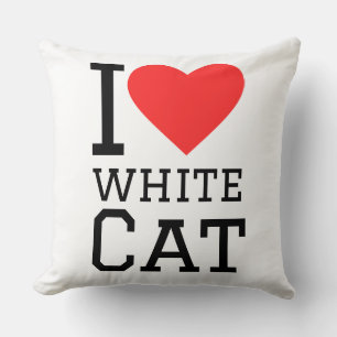 I love white cat cushion
