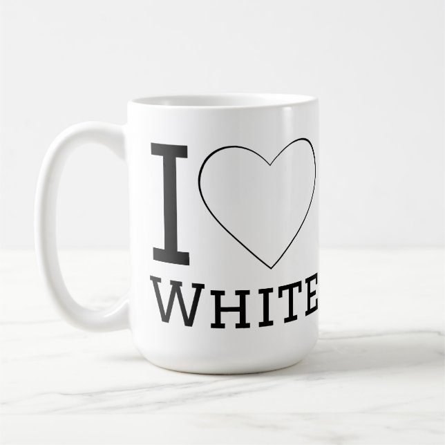 I love white  coffee mug (Left)