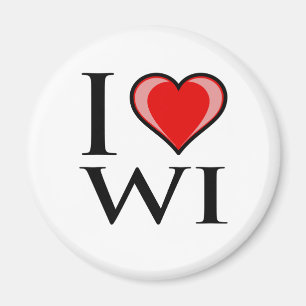 I Love WI - Wisconsin Magnet