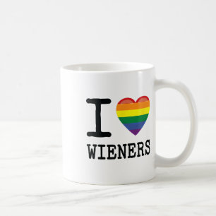 I Love Wieners A Rainbow Pride Lgbtq Gay Biual Hom Coffee Mug