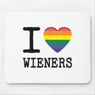 I Love Wieners A Rainbow Pride Lgbtq Gay Biual Hom Mouse Pad