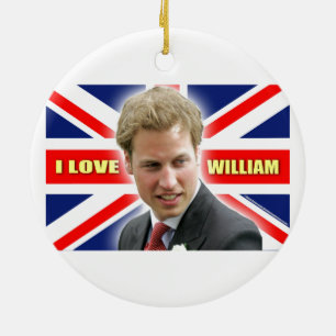 I Love William Ceramic Ornament