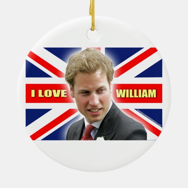I Love William Ceramic Ornament (Back)
