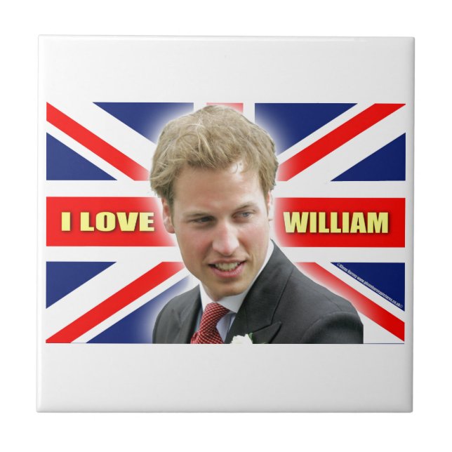 I Love William Ceramic Tile (Front)