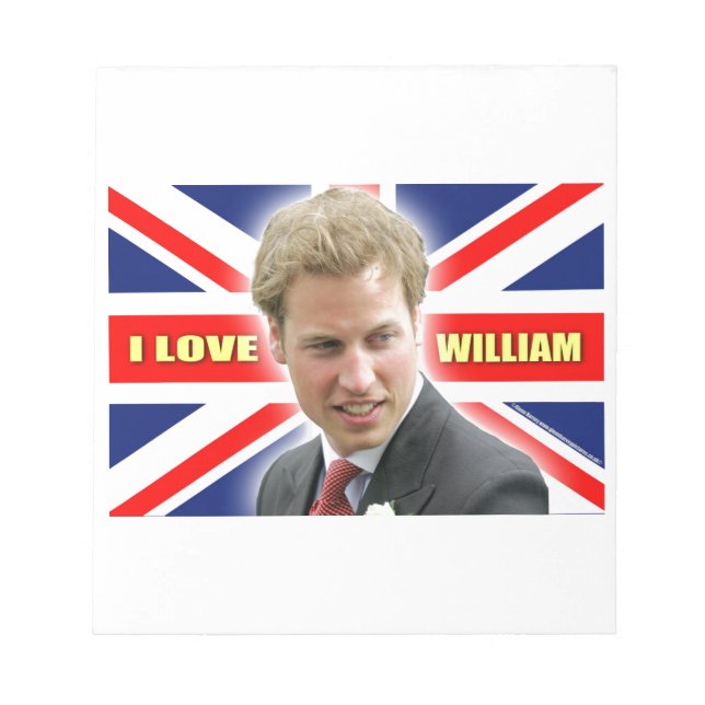 I Love William Notepad (Front)