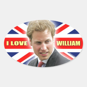 I Love William Oval Sticker