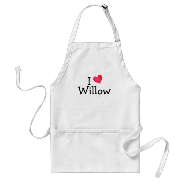 I Love Willow Standard Apron (Front)