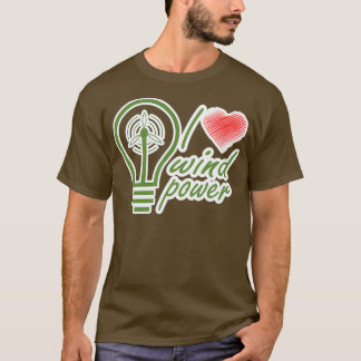 I love wind power renewable energy 5 T-Shirt