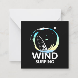 I Love Windsurfing Card