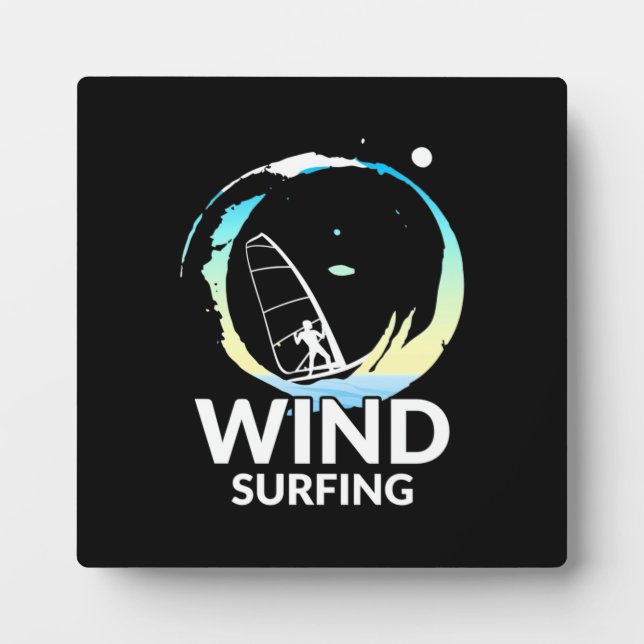 I Love Windsurfing Plaque (Front)