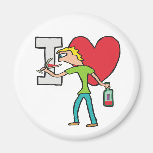 I Love Wine Magnet