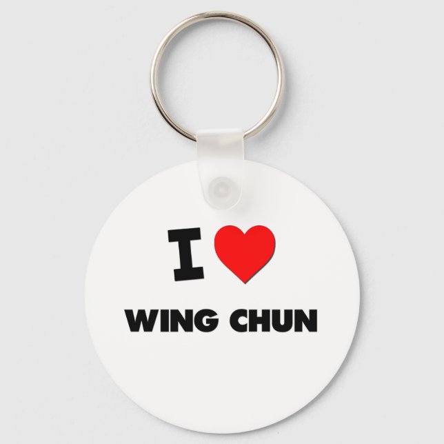I Love Wing Chun Key Ring (Front)