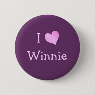 I Love Winnie 6 Cm Round Badge