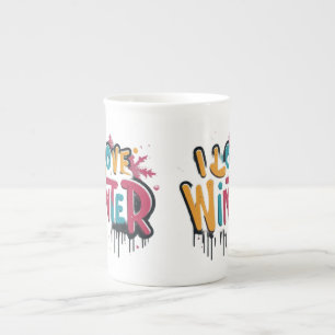 I Love Winter Bone China Mug