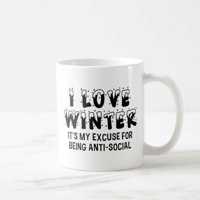 I Love Winter Coffee Mug (Right)