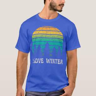 I Love Winter Colourful Outdoors Nature Skiing Sno T-Shirt