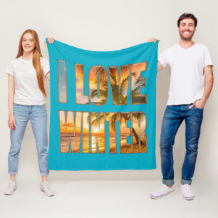 I love winter fleece blanket