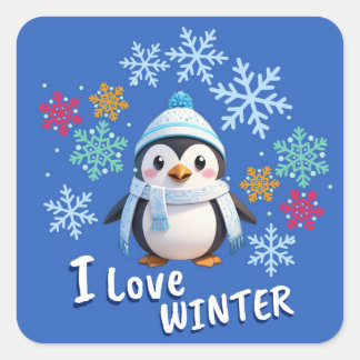I love winter sticker