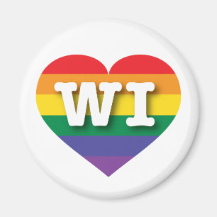 I love Wisconsin Gay Pride Magnet