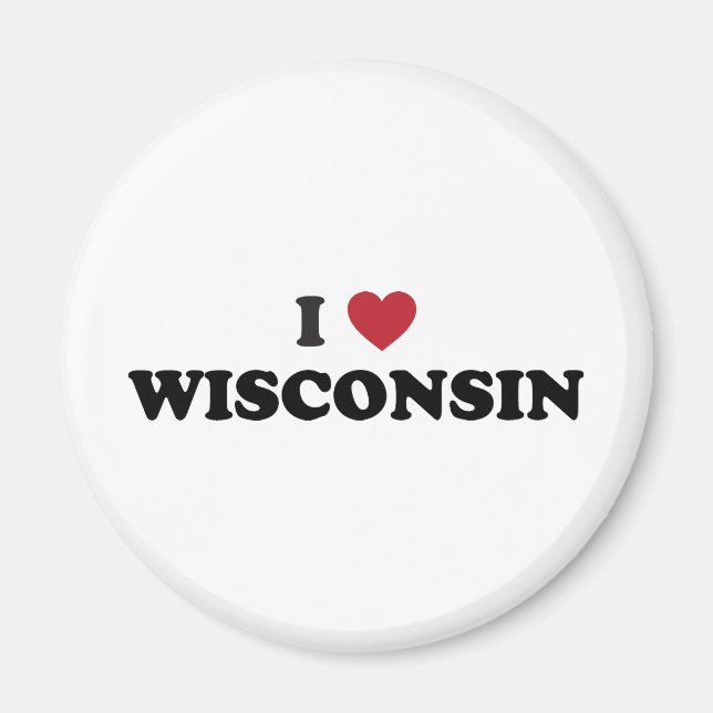 I Love Wisconsin Magnet (Front)