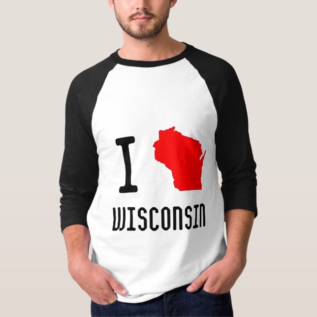 I Love Wisconsin T-Shirt (Front)