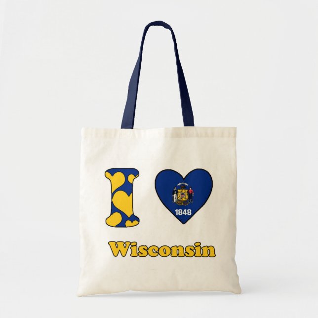 I love Wisconsin Tote Bag (Front)