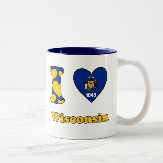 I love Wisconsin Two-Tone Coffee Mug (Right)