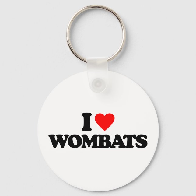 I LOVE WOMBATS KEY RING (Front)