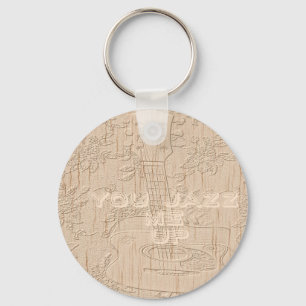 I love wood going brown Hakuna Matata Key Ring