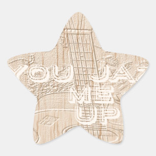 I love wood  star sticker