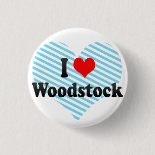 I Love Woodstock, Canada 3 Cm Round Badge
